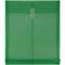 JAM Paper 9.75" x 13" Green Plastic Button String Open End Envelopes, 6ct.